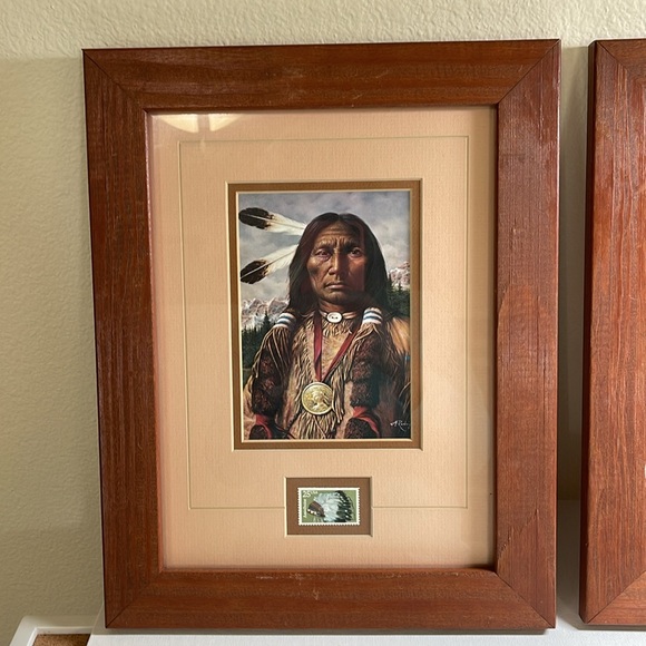 Native American artwork with stamps - Picture 4 of 7